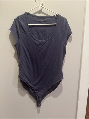 Old Navy Dark Blue Scoop Neck Short Sleeve Bodysuit